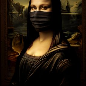 Drucke, Mona Lisa Masque, Alberto Ricardo