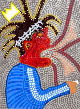 Gemälde, Screaming Basquiat, Jose Romero