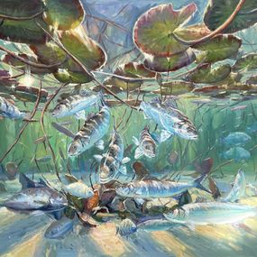 Gemälde, Undersea world, Evgeny Chernyakovsky