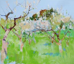 Peinture, Blooming Apple Orchard, Yehor Dulin