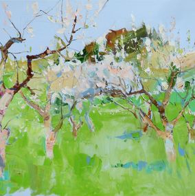 Gemälde, Blooming Apple Orchard, Yehor Dulin