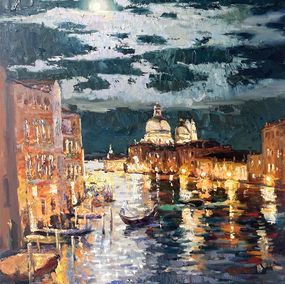 Gemälde, Night Venice, Evgeny Chernyakovsky