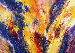 Painting, Energy Flames M 1 / Oil, Peter Nottrott