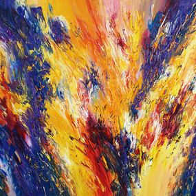 Painting, Energy Flames M 1 / Oil, Peter Nottrott