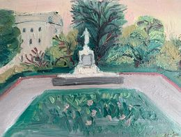 Painting, Garden With Mozart Statue, Tsisia Kiladze