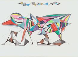 Peinture, Le chien de l'Espace, Arnaud Dromigny