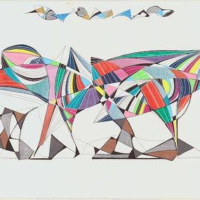 Painting, Le chien de l'Espace, Arnaud Dromigny
