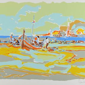 Print, Barques à marée basse, Louis Almalvy