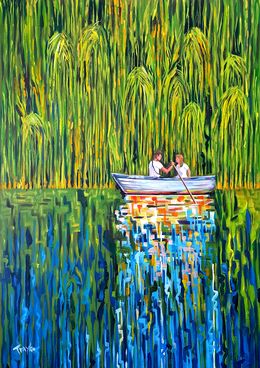 Painting, Afternoon boat trip, Trayko Popov