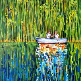 Painting, Afternoon boat trip, Trayko Popov