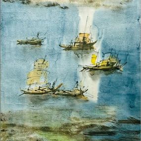 Gemälde, Sailing through the Night, Nazmul Haque Bappy