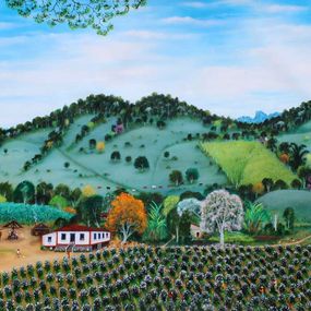 Pintura, Le champs de café en fleur, Francisco Severino