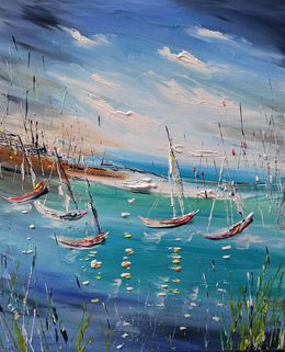 Painting, Abstract boats, Evelina Vine