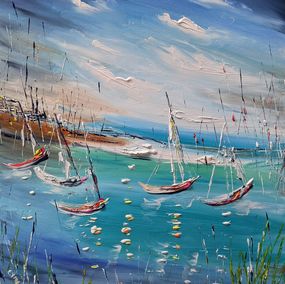 Peinture, Abstract boats, Evelina Vine