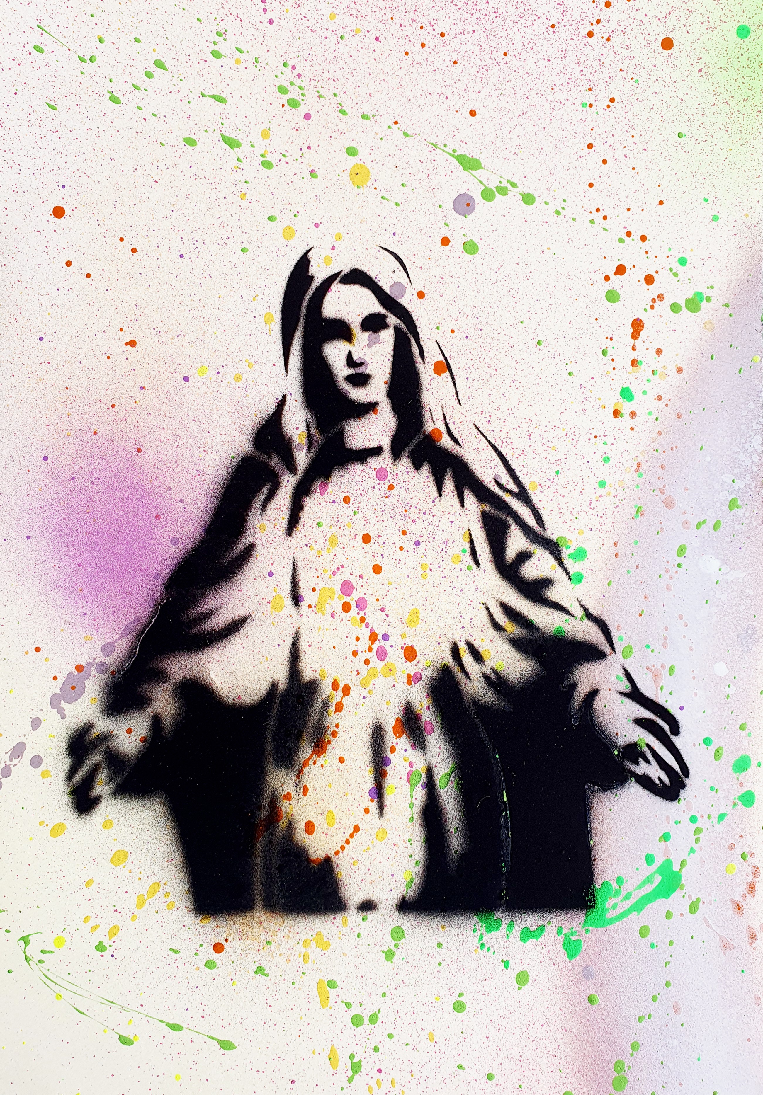 Spaco, Vierge Marie pochoir Spaco, Vierge Marie pochoir