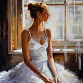 Painting, A ballerina at the window, Serghei Ghetiu
