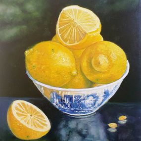 Gemälde, Vaso con limoni, Enzo Coppola