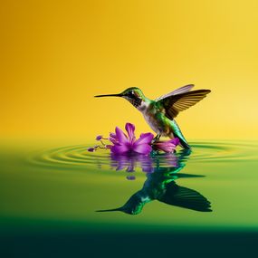 Print, #2 - Colorful colibri, Eric Lespinasse