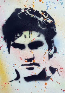 Gemälde, Roger Federer pochoir, Spaco