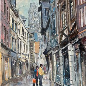 Gemälde, Le Vieux Rouen, Bernard Guilain