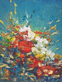 Peinture, Fleurs 102, Janusz Kik