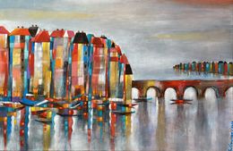 Peinture, Floating City, Samiran Boruah