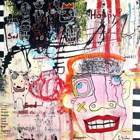 Gemälde, Happy or Sad, Martine Le Bidan