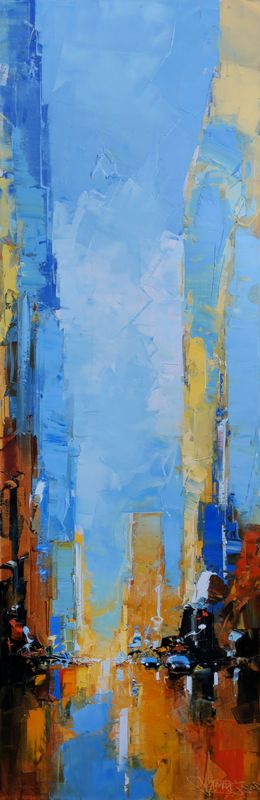 Painting, Traffic 5th Avenue, Daniel Castan