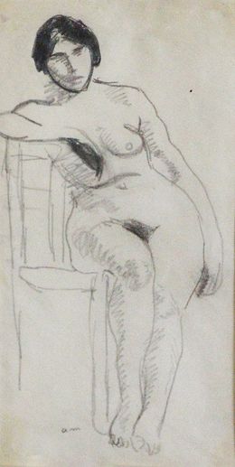 Dibujo, Nu à la chaise, Albert Marquet