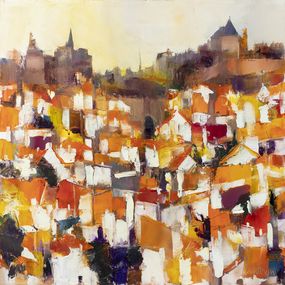 Painting, La vieille ville - entre abstraction et paysage fragmenté, Didier Caudron