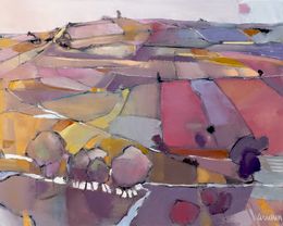 Gemälde, Pink Cloud - Paysage et couleurs, Didier Caudron