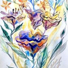 Fine Art Drawings, The Whisper Of Wildflowers, Kirill Postovit