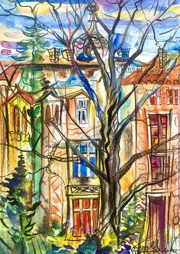 Fine Art Drawings, An Autumn Lullaby Of Prague, Kirill Postovit