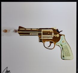 Édition, X-ray Art - Golden Gun Revolver White, James Chiew