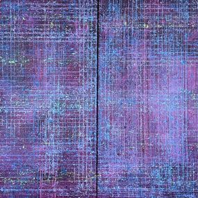 Painting, Purple Lilac and Blue Diptych, Paulo Gnecco