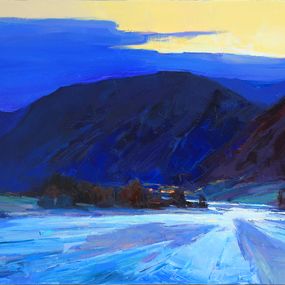 Painting, Evening moment - mountains landscape, Serhii Cherniakovskyi