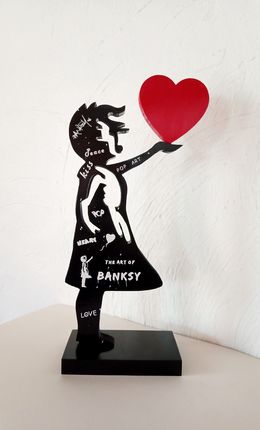 Skulpturen, Banksywood xl Banksy heart, Ravi