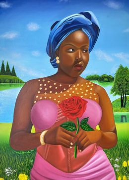 Painting, My Rose Is Yours Alone, Tolulope Adigbo