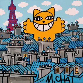 Peinture, Accolade sur les toits parisiens, M.Chat