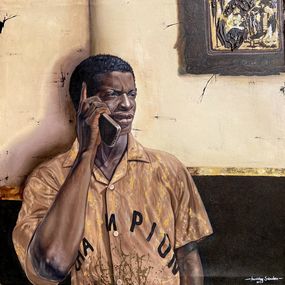 Gemälde, Phone Conversation, Abdulateef Salaudeen