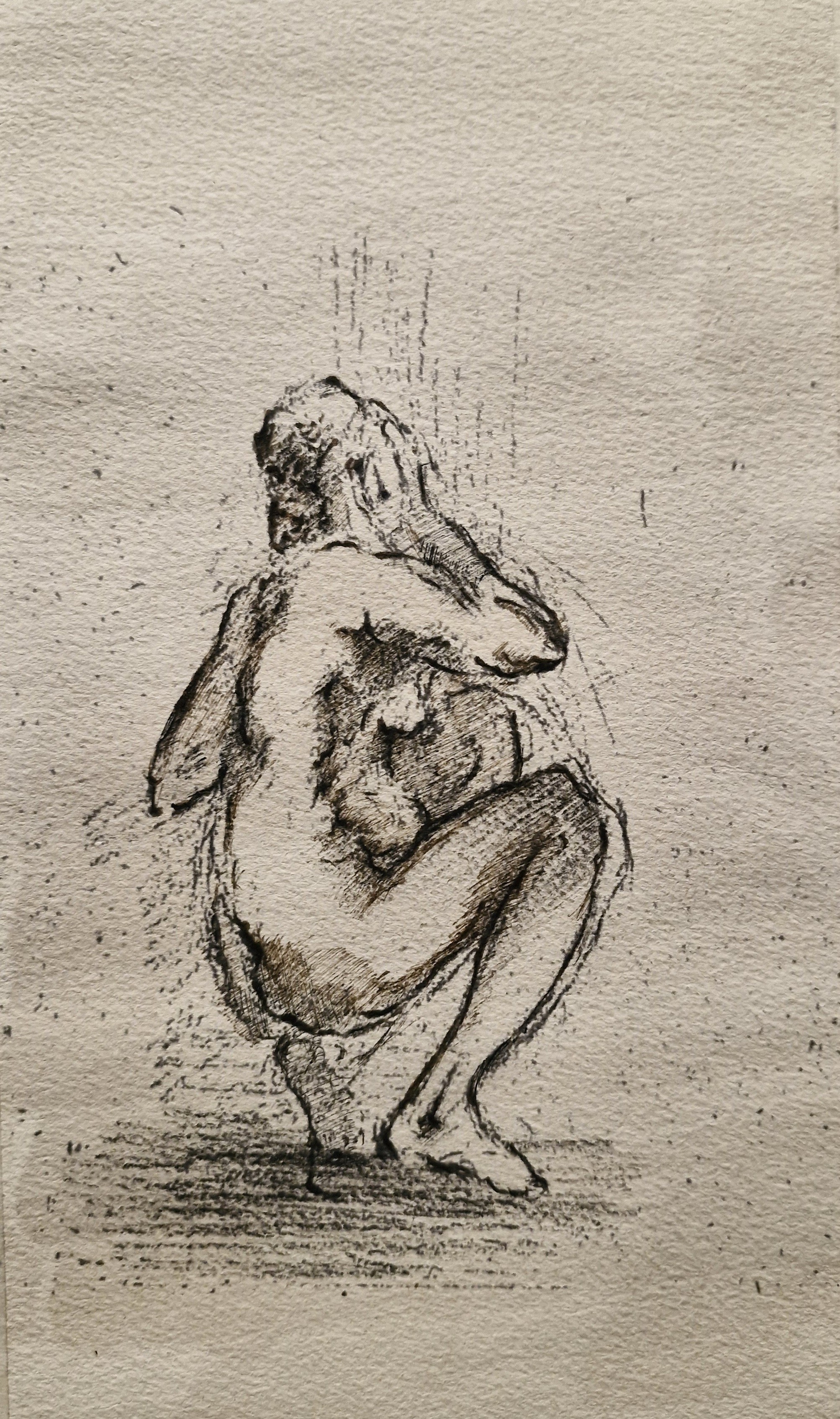 Ohad Ben-Ayala, Image of a crouching woman (print) Ohad Ben-Ayala, Image of a crouching woman (print)