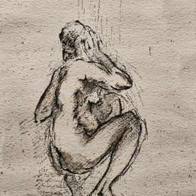 Print, Image of a crouching woman (print), Ohad Ben-Ayala