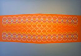 Painting, Optical orange, Romano Zanotti