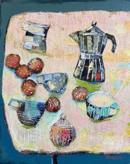 Painting, Coffee and Biscuits, Ania Pieniazek