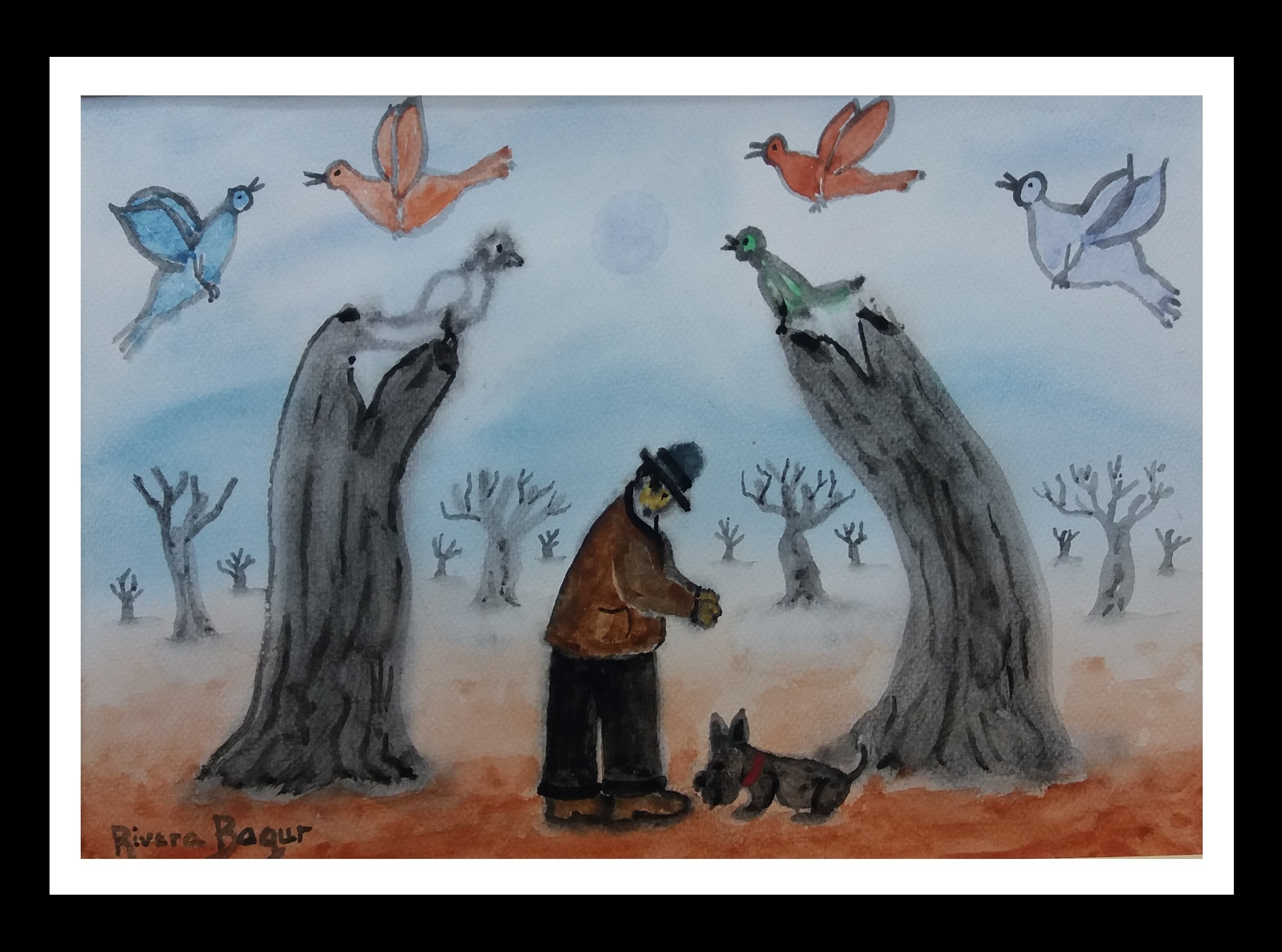 Rivera Bagur, Marcher avec le chien Rivera Bagur, Marcher avec le chien