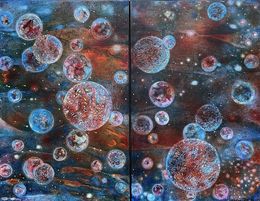 Painting, Micro&Macro. Parade of planets., Nadezda Stupina