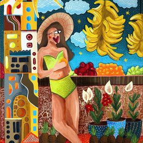 Painting, Monoï & Banana, Axelle Sodade