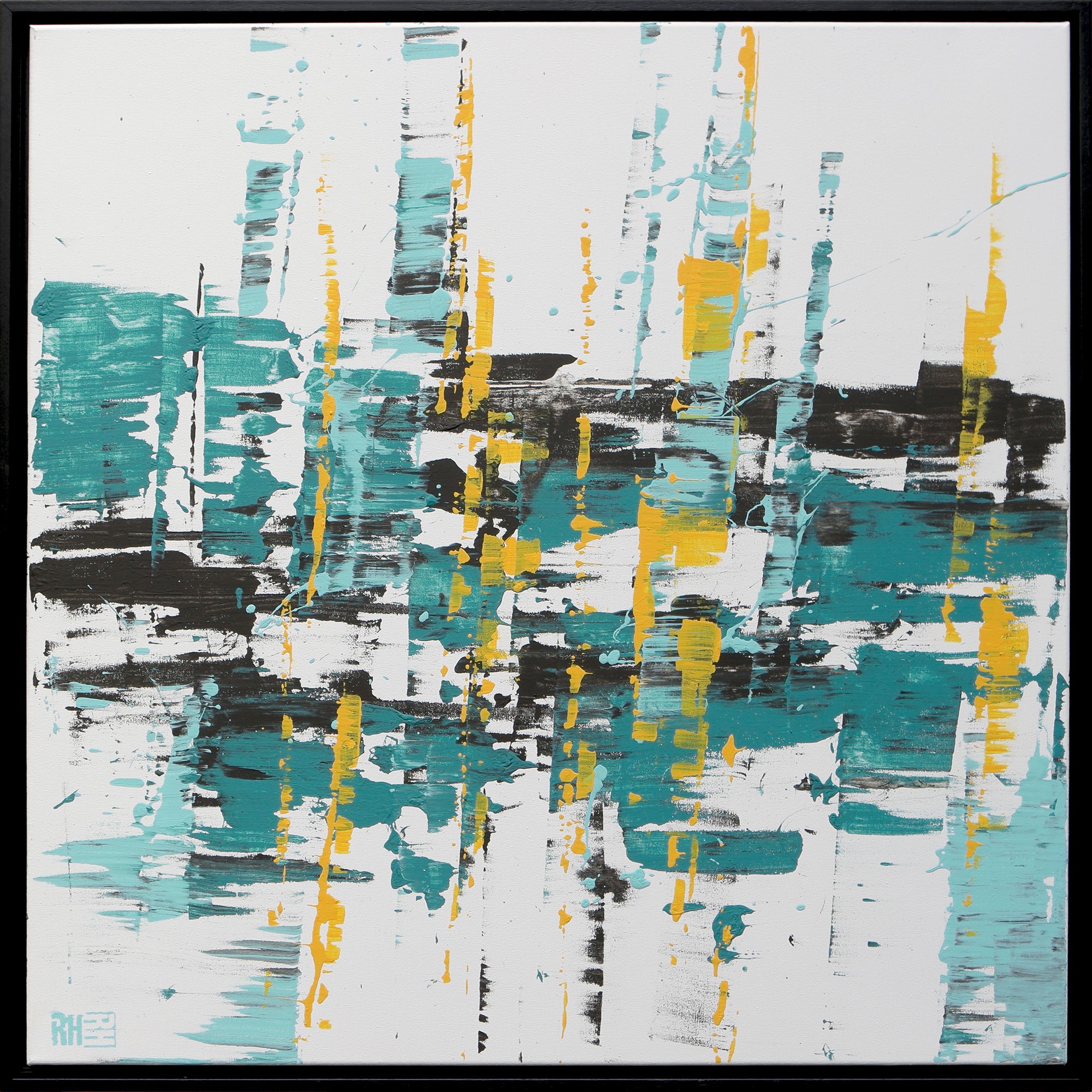 Ronald Hunter, Static Blue and Yellow Square Ronald Hunter, Static Blue and Yellow Square