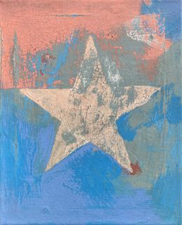 Painting, Star (Pink on Blue/Pink), Matthew Rose
