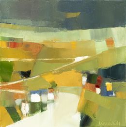 Peinture, Le dernier hameau - Paysage fragmenté et couleurs, Didier Caudron